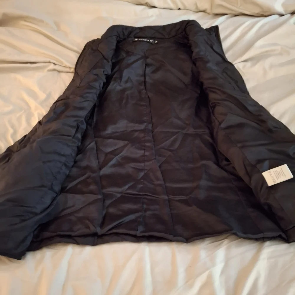 Allegra K Women's Black Quilted Vest
